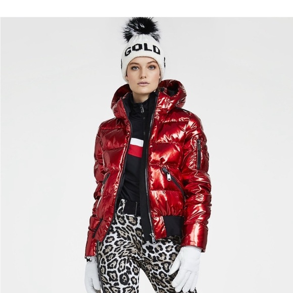 Goldbergh Jackets & Blazers - Goldbergh Red Metallic Waterproof Down Winter Ski Jacket 6